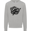 Turbo Skull Car Enthusiast Engine Drifting Kids Sweatshirt Jumper Sports Grey