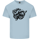 Turbo Skull Car Enthusiast Engine Drifting Kids T-Shirt Childrens Light Blue