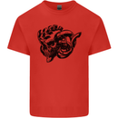 Turbo Skull Car Enthusiast Engine Drifting Kids T-Shirt Childrens Red
