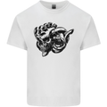 Turbo Skull Car Enthusiast Engine Drifting Kids T-Shirt Childrens White