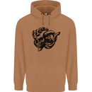 Turbo Skull Car Enthusiast Engine Drifting Mens 80% Cotton Hoodie Caramel Latte