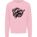 Turbo Skull Car Enthusiast Engine Drifting Mens Sweatshirt Jumper Light Pink