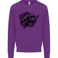 Turbo Skull Car Enthusiast Engine Drifting Mens Sweatshirt Jumper Purple