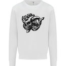 Turbo Skull Car Enthusiast Engine Drifting Mens Sweatshirt Jumper White