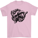 Turbo Skull Car Enthusiast Engine Drifting Mens T-Shirt Cotton Gildan Light Pink