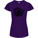 Turbo Skull Car Enthusiast Engine Drifting Womens Petite Cut T-Shirt Purple
