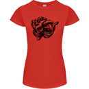Turbo Skull Car Enthusiast Engine Drifting Womens Petite Cut T-Shirt Red