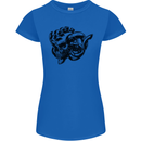 Turbo Skull Car Enthusiast Engine Drifting Womens Petite Cut T-Shirt Royal Blue