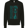Turbocharger Schematics Muscle Car Drift Kids Sweatshirt Jumper Black