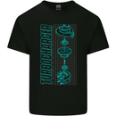 Turbocharger Schematics Muscle Car Drift Kids T-Shirt Childrens Black