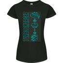 Turbocharger Schematics Muscle Car Drift Womens Petite Cut T-Shirt Black