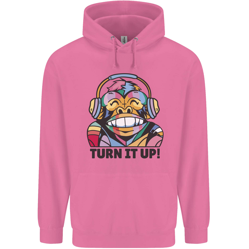 Turn It Up Monkey DJ Headphones Music Childrens Kids Hoodie Azalea