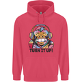 Turn It Up Monkey DJ Headphones Music Childrens Kids Hoodie Heliconia