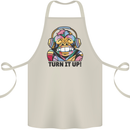 Turn It Up Monkey DJ Headphones Music Cotton Apron 100% Organic Natural