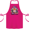 Turn It Up Monkey DJ Headphones Music Cotton Apron 100% Organic Pink