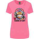 Turn It Up Monkey DJ Headphones Music Womens Wider Cut T-Shirt Azalea