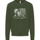 Twisted DJ Decks Vinyl DJing Acid House Kids Sweatshirt Jumper Forest Green