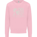 Twisted DJ Decks Vinyl DJing Acid House Kids Sweatshirt Jumper Light Pink