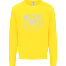 Twisted DJ Decks Vinyl DJing Acid House Kids Sweatshirt Jumper Yellow