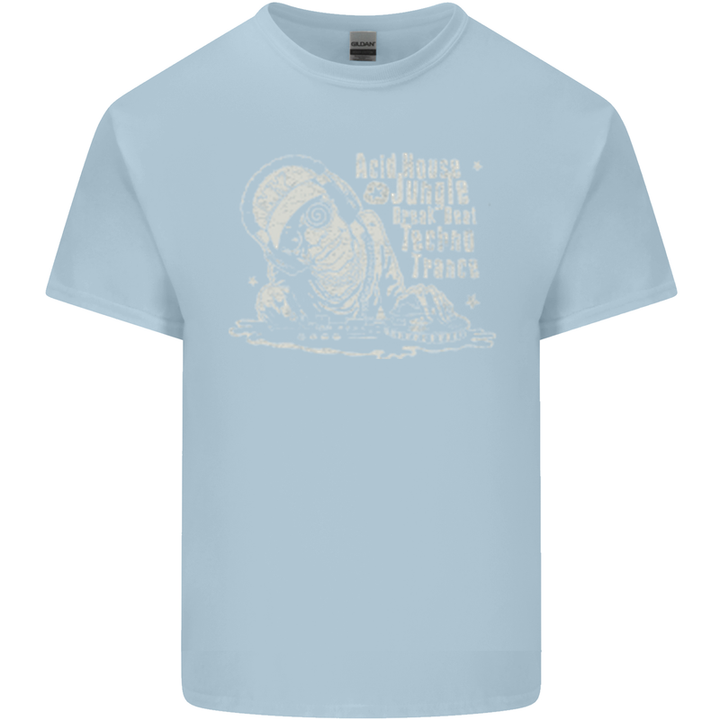 Twisted DJ Decks Vinyl DJing Acid House Kids T-Shirt Childrens Light Blue