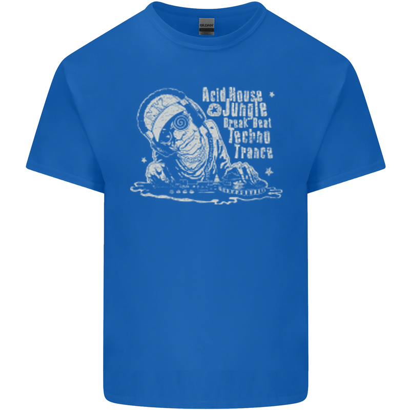Twisted DJ Decks Vinyl DJing Acid House Kids T-Shirt Childrens Royal Blue