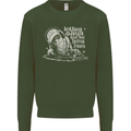 Twisted DJ Decks Vinyl DJing Acid House Mens Sweatshirt Jumper Forest Green