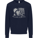 Twisted DJ Decks Vinyl DJing Acid House Mens Sweatshirt Jumper Navy Blue