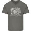 Twisted DJ Decks Vinyl DJing Acid House Mens V-Neck Cotton T-Shirt Charcoal