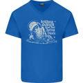 Twisted DJ Decks Vinyl DJing Acid House Mens V-Neck Cotton T-Shirt Royal Blue