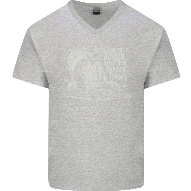 Twisted DJ Decks Vinyl DJing Acid House Mens V-Neck Cotton T-Shirt Sports Grey