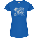 Twisted DJ Decks Vinyl DJing Acid House Womens Petite Cut T-Shirt Royal Blue
