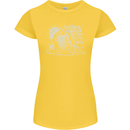 Twisted DJ Decks Vinyl DJing Acid House Womens Petite Cut T-Shirt Yellow