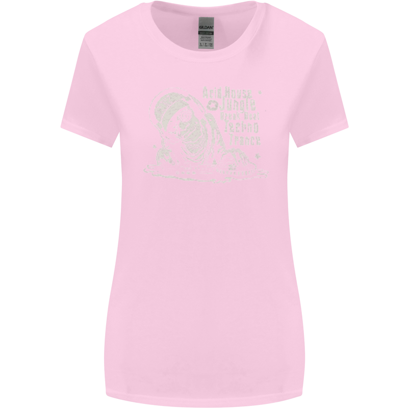 Twisted DJ Decks Vinyl DJing Acid House Womens Wider Cut T-Shirt Light Pink