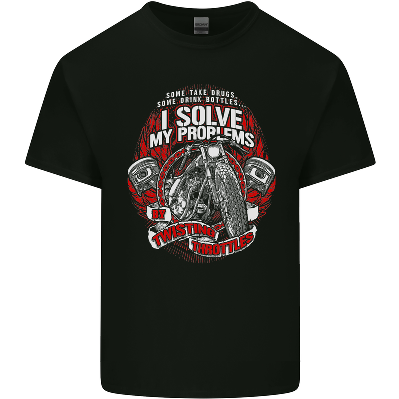 Twisting Throttles Biker Motorcycle Kids T-Shirt Childrens Black