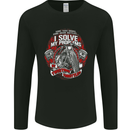Twisting Throttles Biker Motorcycle Mens Long Sleeve T-Shirt Black