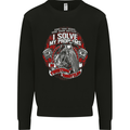 Twisting Throttles Biker Motorcycle Mens Sweatshirt Jumper Black
