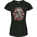 Twisting Throttles Biker Motorcycle Womens Petite Cut T-Shirt Black