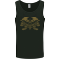 Two Army Skulls Gothic Biker Heavy Metal Rock Mens Vest Tank Top Black