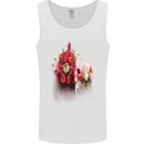 Two Colourful Chickens Watercolour Mens Vest Tank Top White