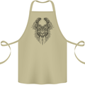 Two Roman Skulls Cotton Apron 100% Organic Khaki
