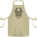 Two Roman Skulls Cotton Apron 100% Organic Khaki