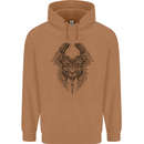 Two Roman Skulls Mens 80% Cotton Hoodie Caramel Latte