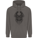 Two Roman Skulls Mens 80% Cotton Hoodie Charcoal