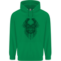 Two Roman Skulls Mens 80% Cotton Hoodie Irish Green