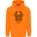 Two Roman Skulls Mens 80% Cotton Hoodie Orange