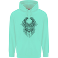 Two Roman Skulls Mens 80% Cotton Hoodie Peppermint