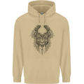 Two Roman Skulls Mens 80% Cotton Hoodie Sand