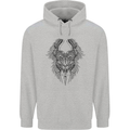 Two Roman Skulls Mens 80% Cotton Hoodie Sports Grey