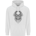 Two Roman Skulls Mens 80% Cotton Hoodie White