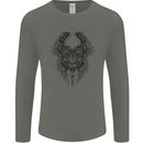 Two Roman Skulls Mens Long Sleeve T-Shirt Charcoal